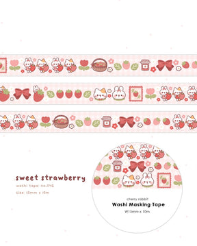 Sweet Strawberry Washi Tape - Paper Mochi