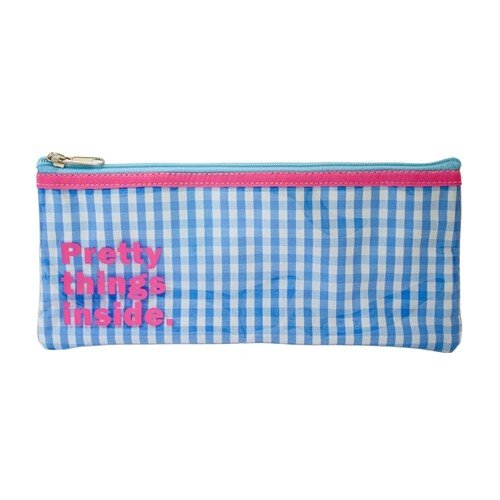 Tippi Tippi Blue Check Pencil Case - Paper Mochi