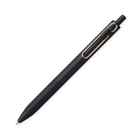 Uni - Ball One Gel Pen 0.38mm - Black Rose Gold Clip - Paper Mochi