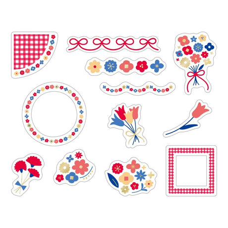 World Craft Flake Seal Stickers Floral - Paper Mochi
