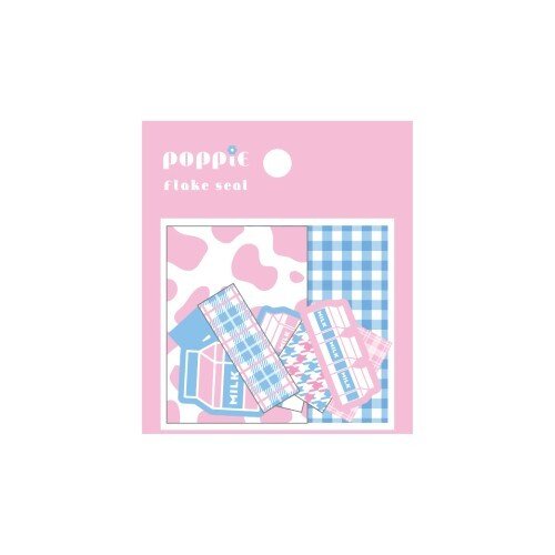 World Craft Flake Seal Stickers Milk - Paper Mochi