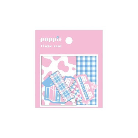 World Craft Flake Seal Stickers Milk - Paper Mochi