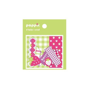 World Craft Flake Seal Stickers Strawberries - Paper Mochi