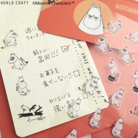 World Craft Moomin Angry Face Sticker Sheet - Paper Mochi