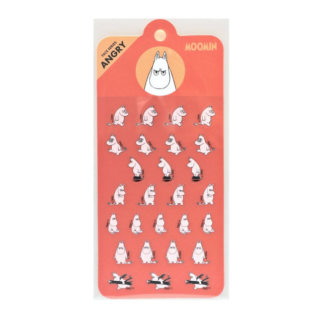 World Craft Moomin Angry Face Sticker Sheet - Paper Mochi