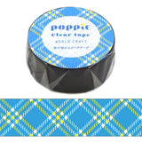 World Craft Poppie Clear Blue Retro Washi Tape - Paper Mochi