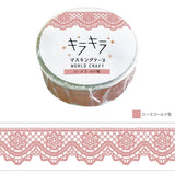World Craft Washi Tape 15mm Pink Lace - Paper Mochi