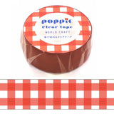 World Craft Washi Tape 15mm Red Gingham - Paper Mochi