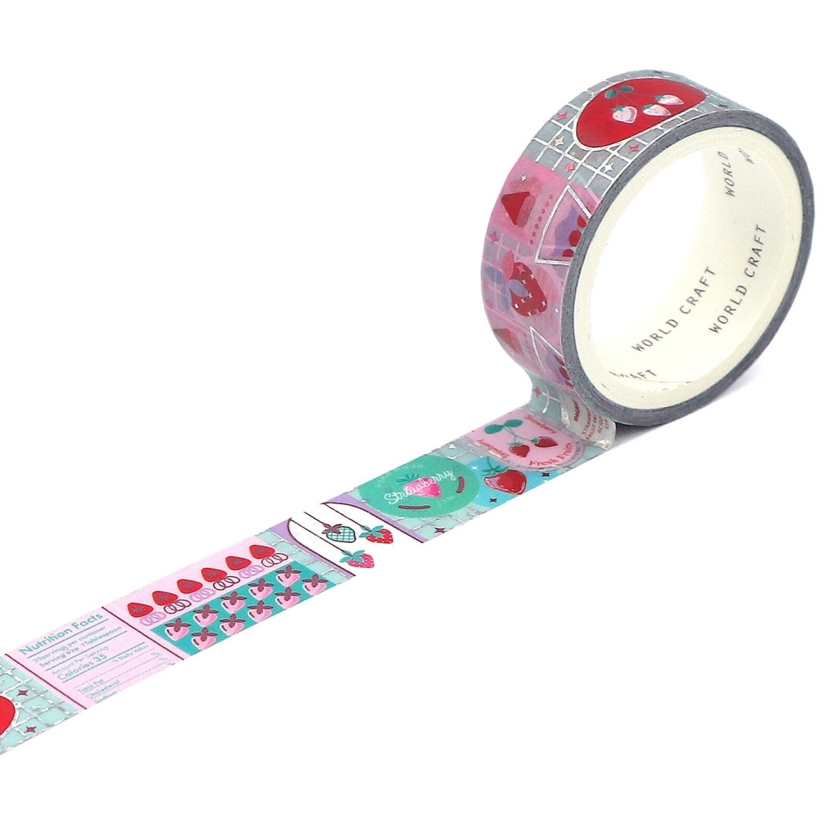 World Craft Washi Tape Strawberries - Paper Mochi